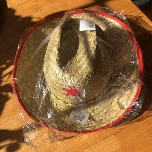 Straw Cowboy Sheriff Party Hat With Star